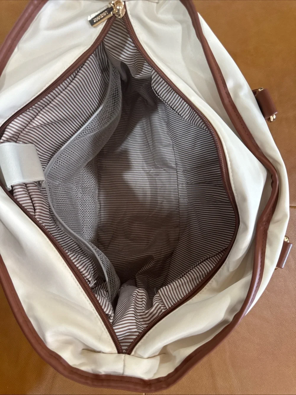 Lovevook Laptop Tote Bag Black Cream Multi Pocket Work Travel Fits 15.6” Laptop